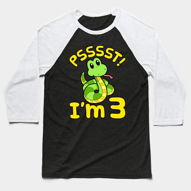 Kids Snake Shirt - 3rd Birthday Baseball T-Shirt by redbarron